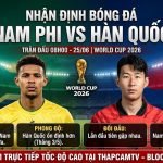 Hình ảnh nhận định bóng đá Nam Phi vs Hàn Quốc lúc 08h00 ngày 25/06 bảng A World Cup 2026 chi tiết trên Thapcamtv.