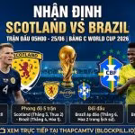 Nhận định bóng đá trận Scotland vs Brazil vòng bảng World Cup 2026 chi tiết từ ThapcamTV. Đánh giá lực lượng và xác suất chiến thắng giữa Scott McTominay và Vinicius Junior.